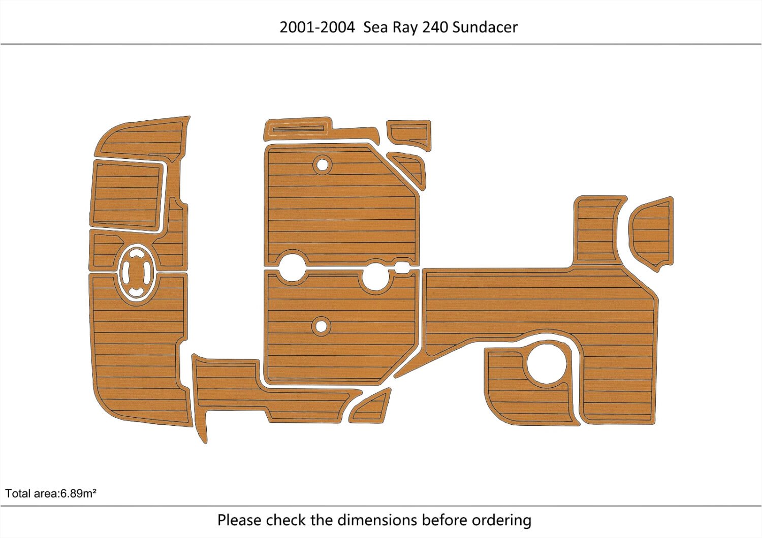 EVA foam boat flooring 2001-2004 Sea Ray 240 Sundancer (1) 1 Kit EVA foam boat flooring 2001-2004 Sea Ray 240 Sundancer