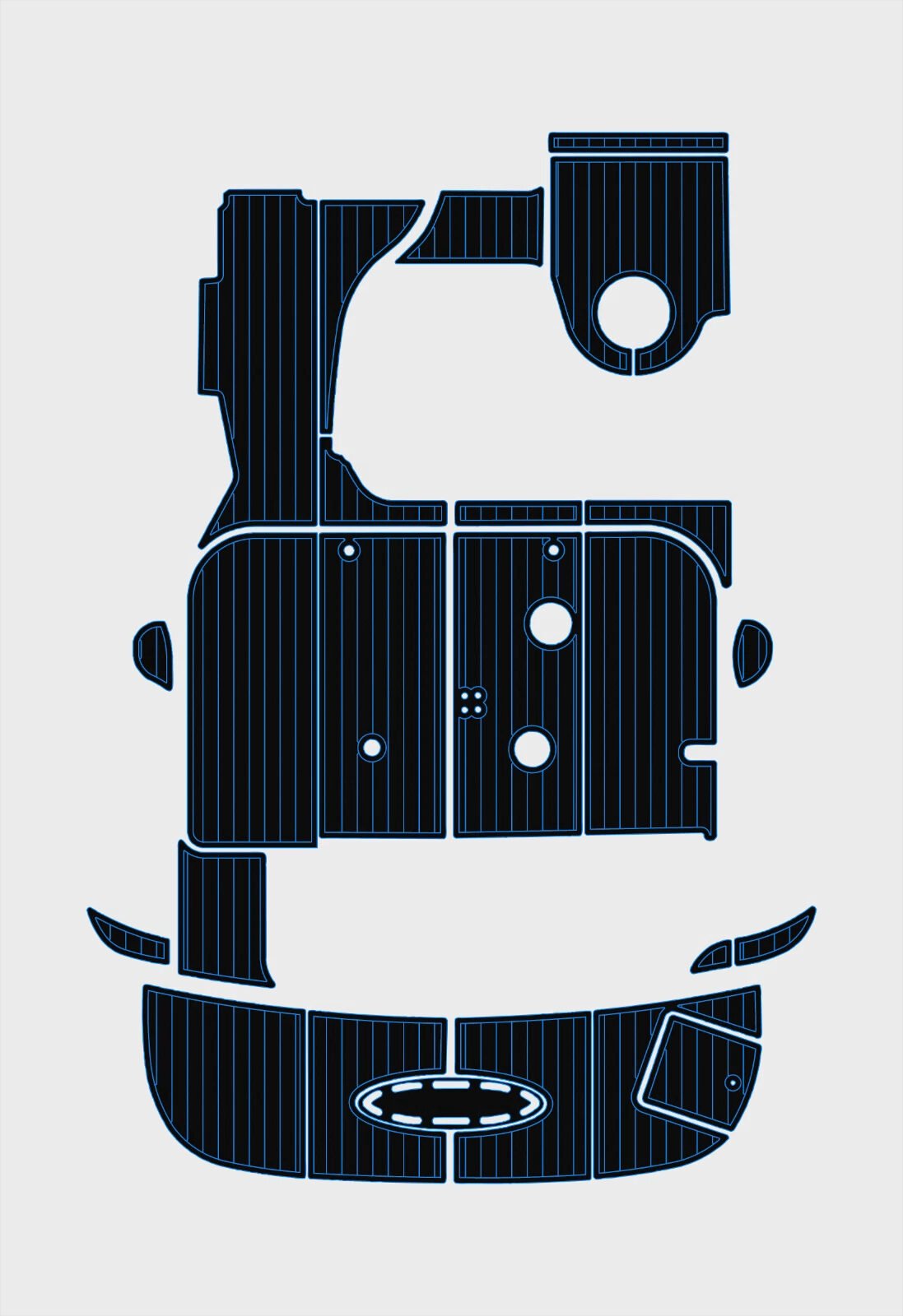 EVA foam boat flooring 2002-2006 Sea Ray 360 Sundancer (3) 1 Kit EVA foam boat flooring 2002-2006 Sea Ray 360 Sundancer
