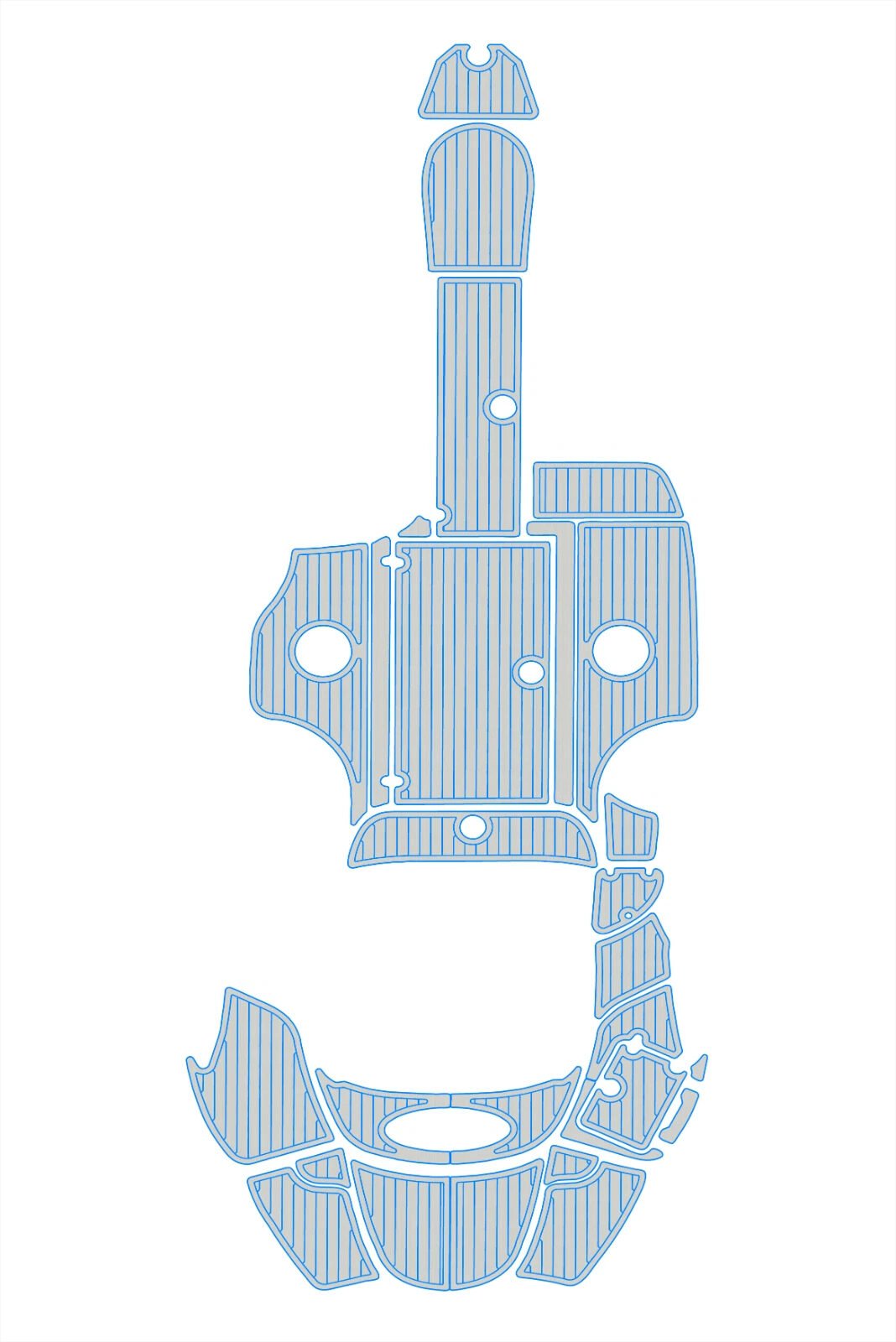 EVA foam boat flooring 2007 Azure AZ228 (14) 1 kit EVA foam boat flooring 2007 Azure AZ228