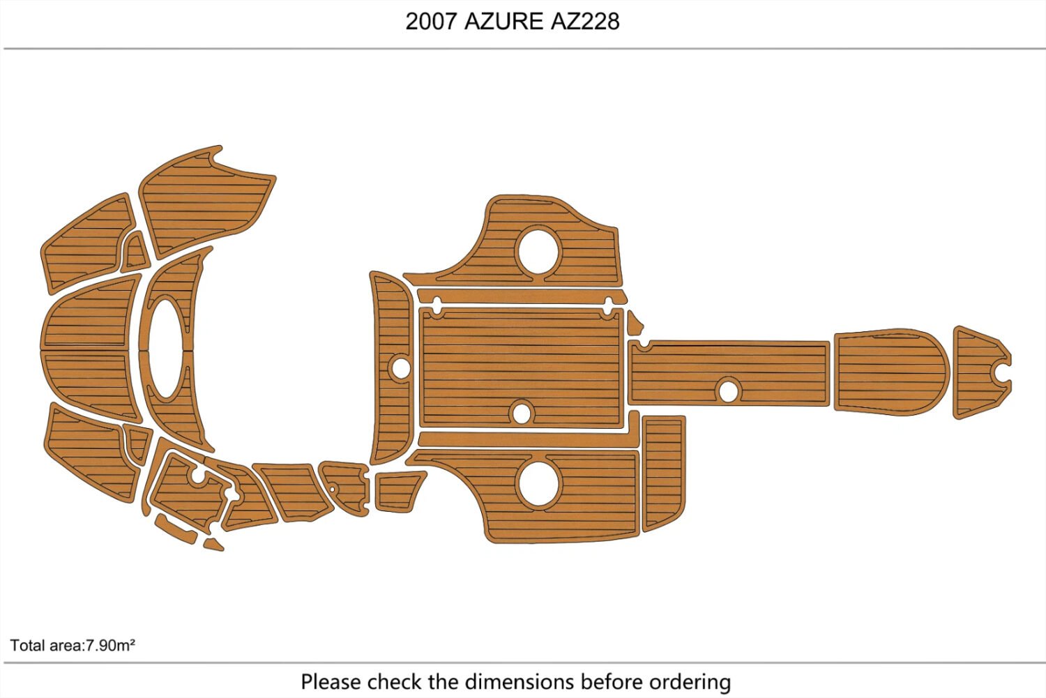 EVA foam boat flooring 2007 Azure AZ228 (2) 1 kit EVA foam boat flooring 2007 Azure AZ228