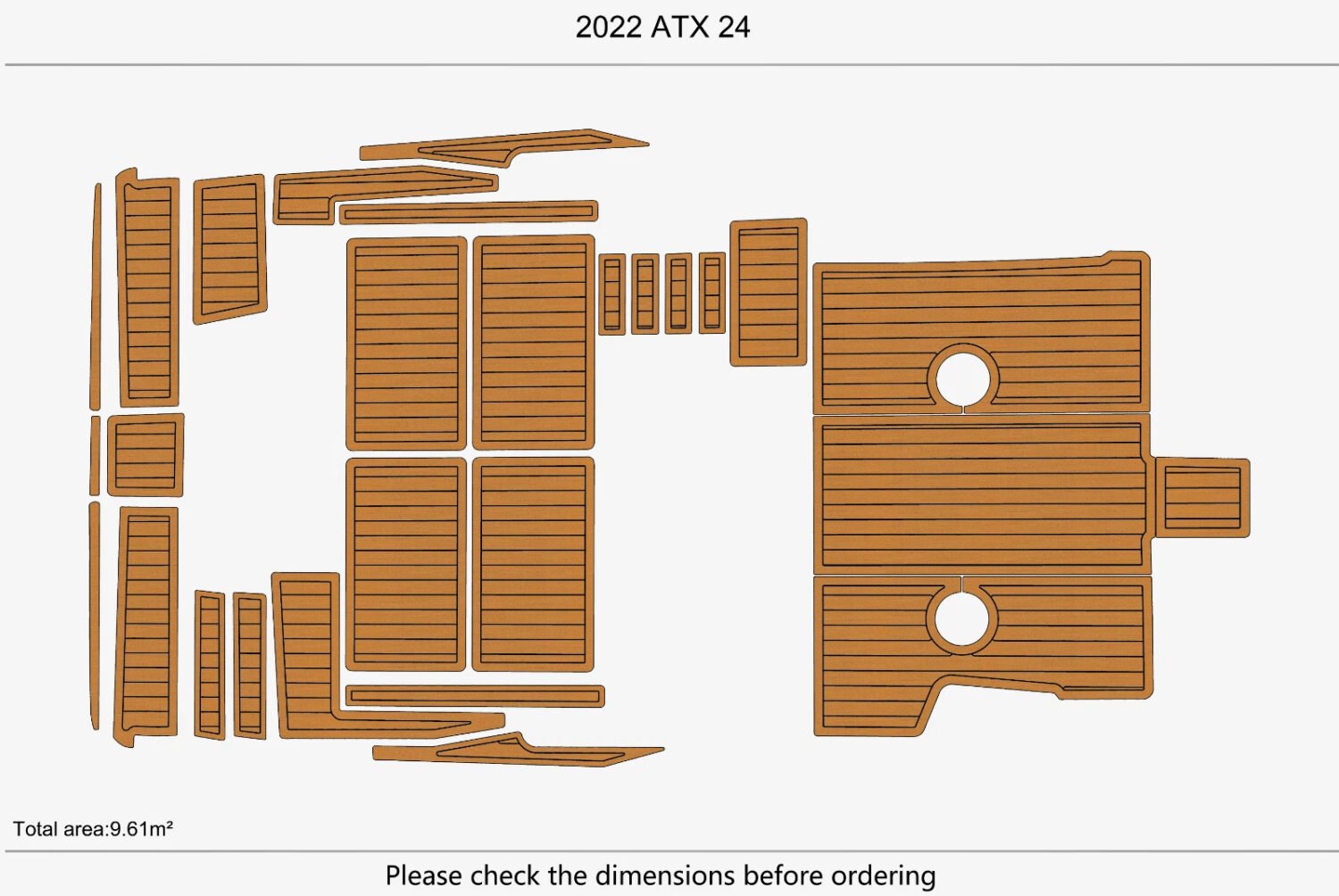 EVA foam boat flooring 2022 ATX 24 (2) 1 kit EVA foam boat flooring 2022 ATX 24