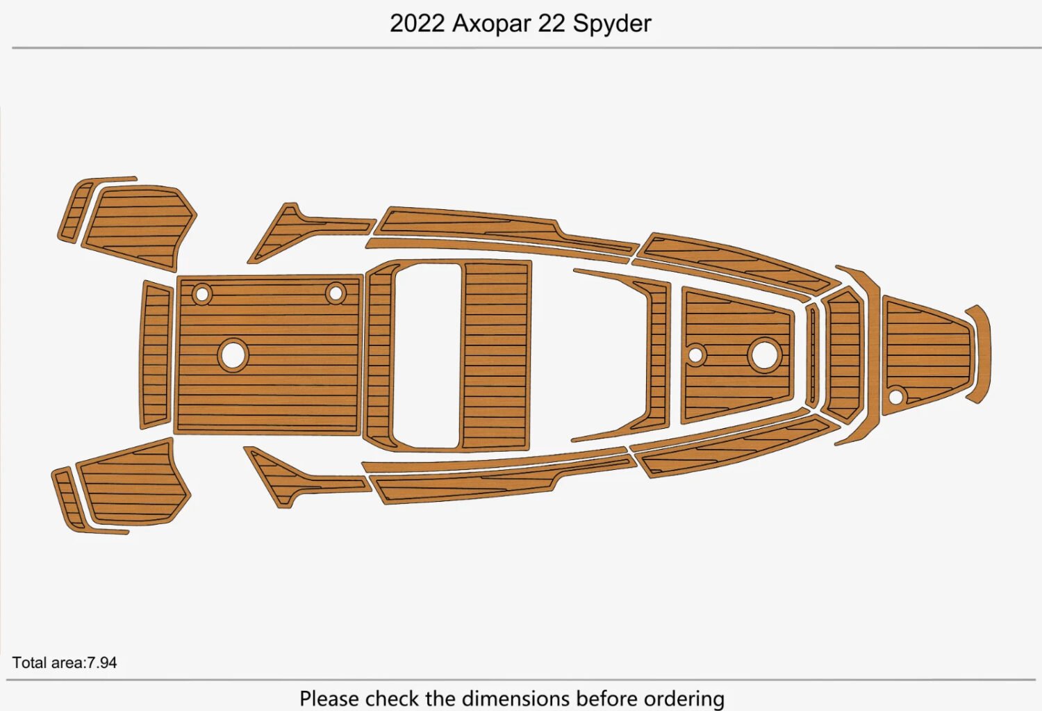 EVA foam boat flooring 2022 Axopar 22 (2) 1 kit EVA foam boat flooring 2022 Axopar 22