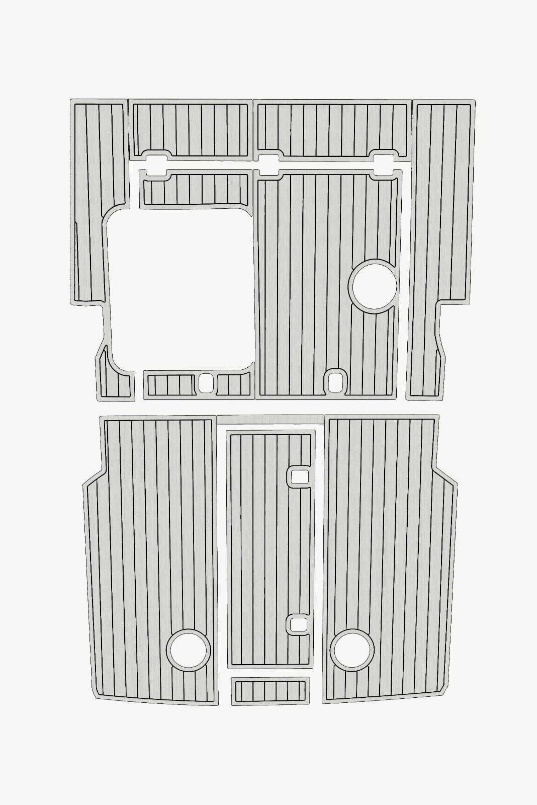 EVA foam deck flooring 2003-2004 Albemarle 268 Express Fisherman (15) 1 kit EVA foam deck flooring 2003-2004 Albemarle 268 Express Fisherman