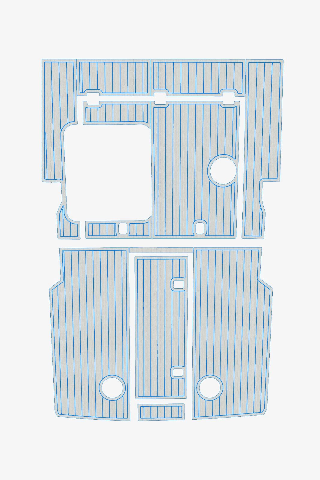 EVA foam deck flooring 2003-2004 Albemarle 268 Express Fisherman (16) 1 kit EVA foam deck flooring 2003-2004 Albemarle 268 Express Fisherman