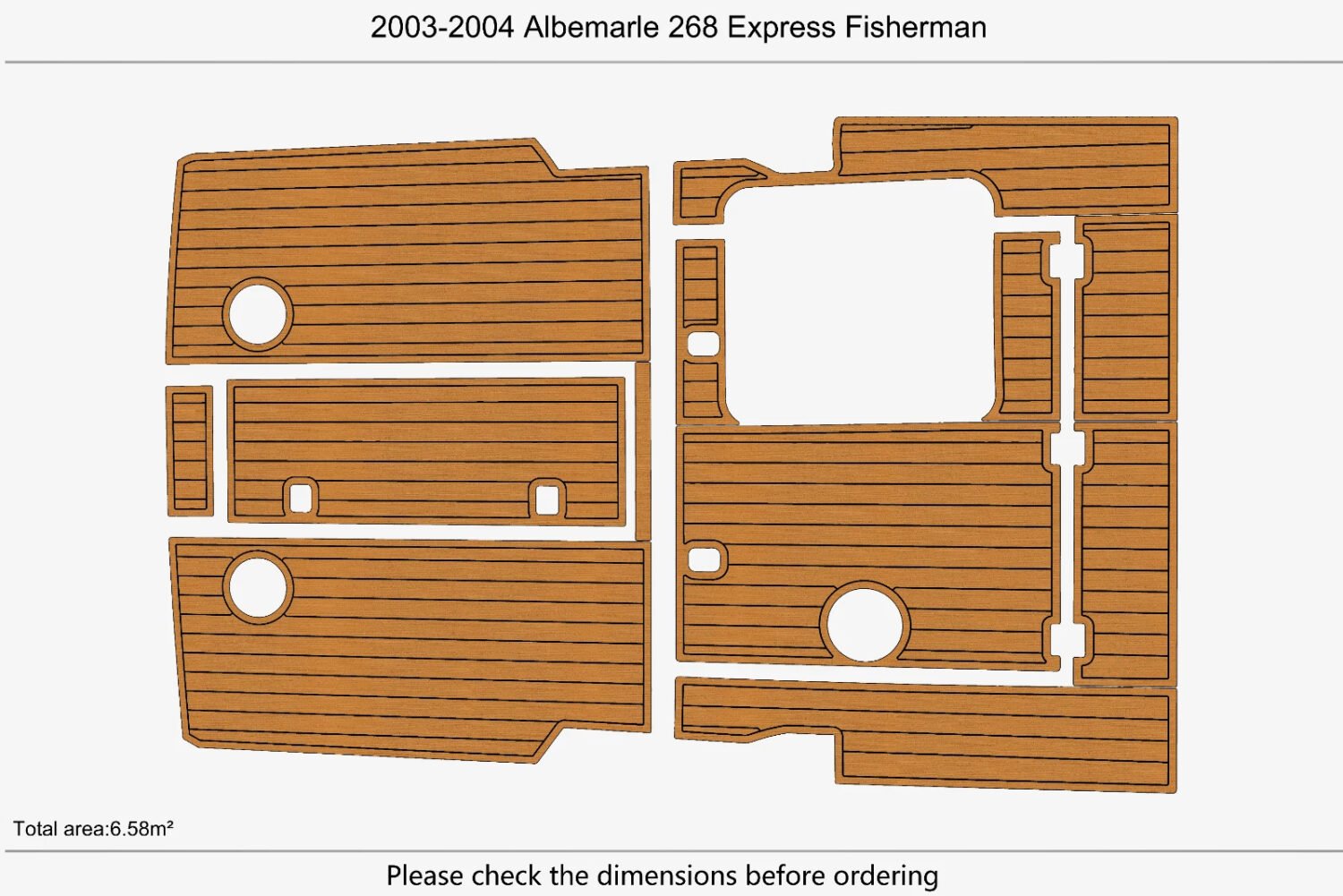 EVA foam deck flooring 2003-2004 Albemarle 268 Express Fisherman (2) 1 kit EVA foam deck flooring 2003-2004 Albemarle 268 Express Fisherman