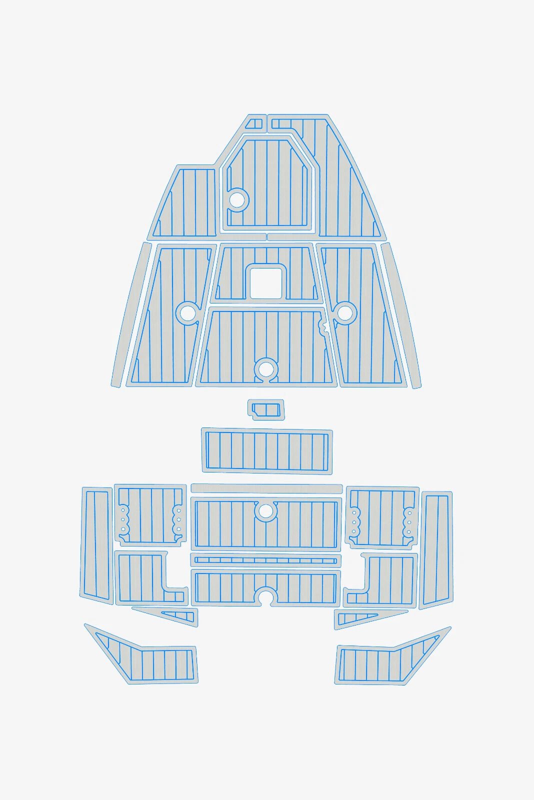 EVA foam deck flooring 2023 Avid 19 FS (16) 1 kit EVA foam deck flooring 2023 Avid 19 FS