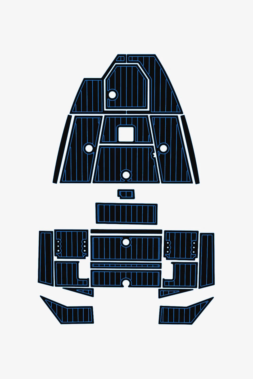 EVA foam deck flooring 2023 Avid 19 FS (4) 1 kit EVA foam deck flooring 2023 Avid 19 FS