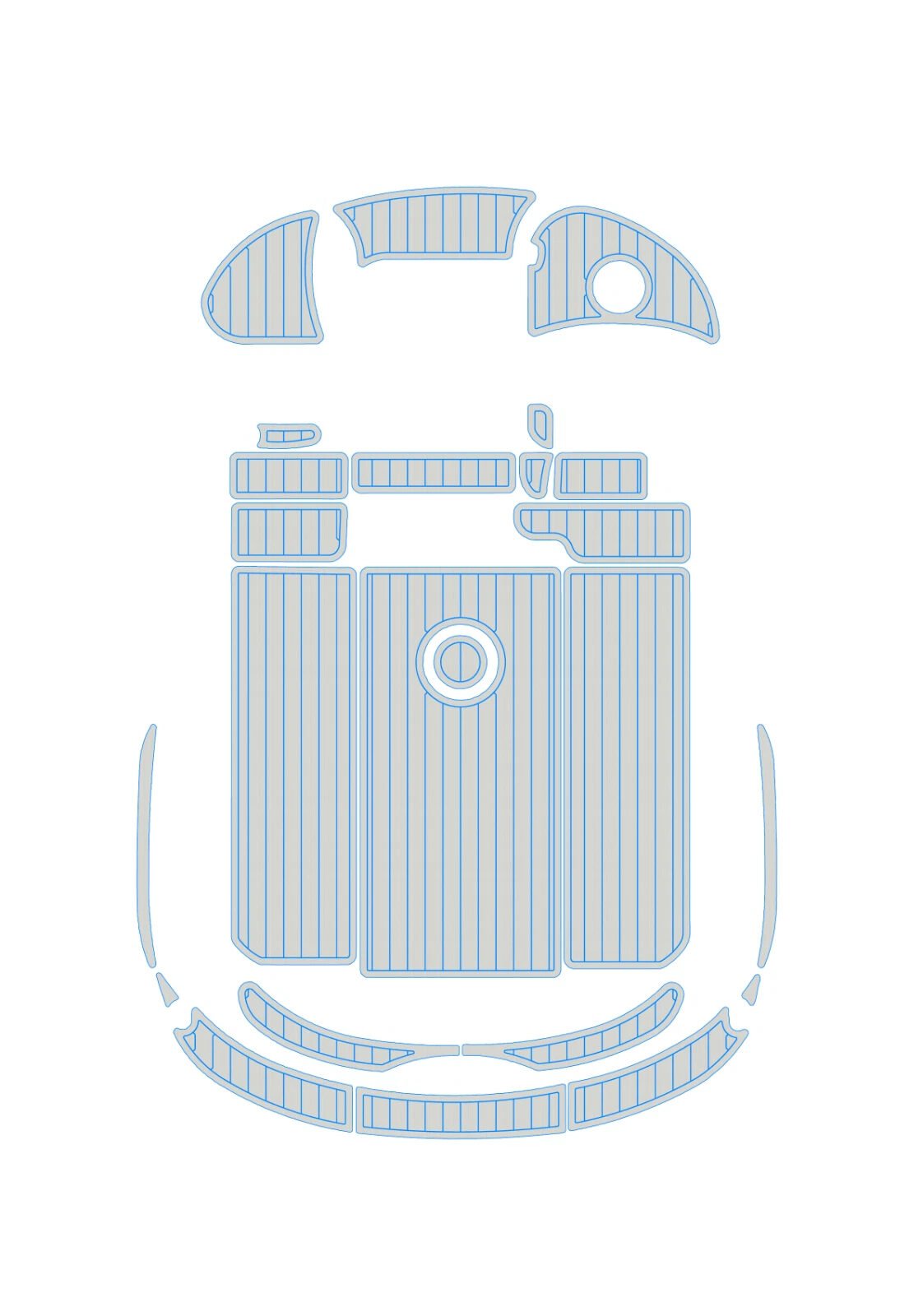 EVA foam faux teak boat flooring 1996-2005 Baja 302 Boss (14) 1 kit EVA foam faux teak boat flooring 1996-2005 Baja 302 Boss