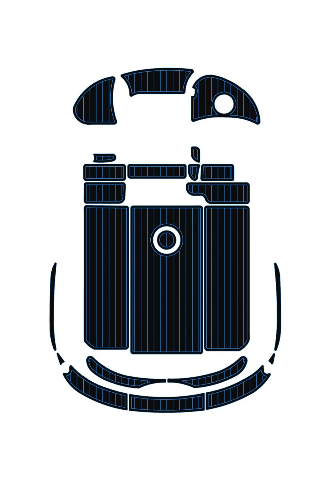 EVA foam faux teak boat flooring 1996-2005 Baja 302 Boss (3) 1 kit EVA foam faux teak boat flooring 1996-2005 Baja 302 Boss