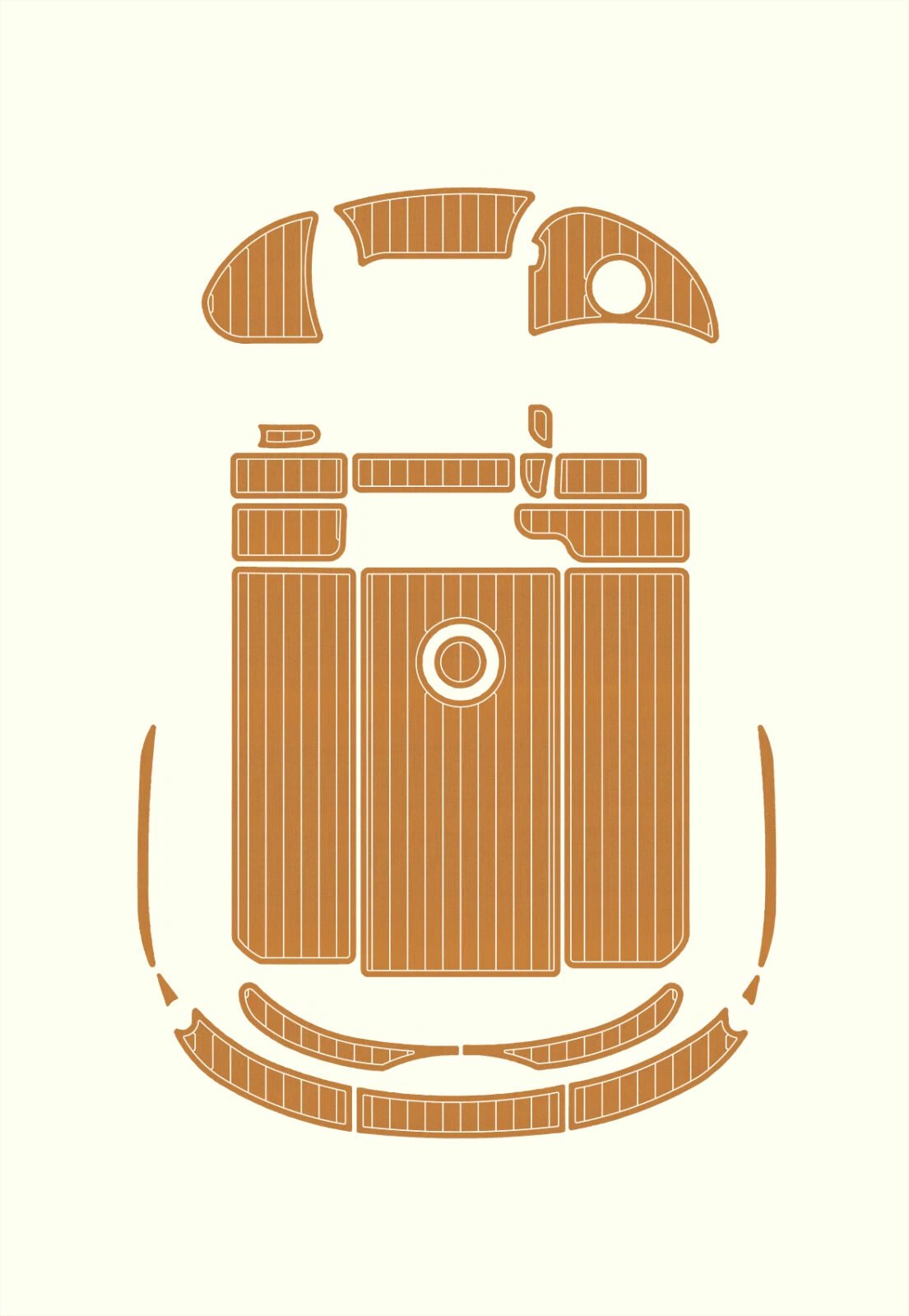 EVA foam faux teak boat flooring 1996-2005 Baja 302 Boss (9) 1 kit EVA foam faux teak boat flooring 1996-2005 Baja 302 Boss