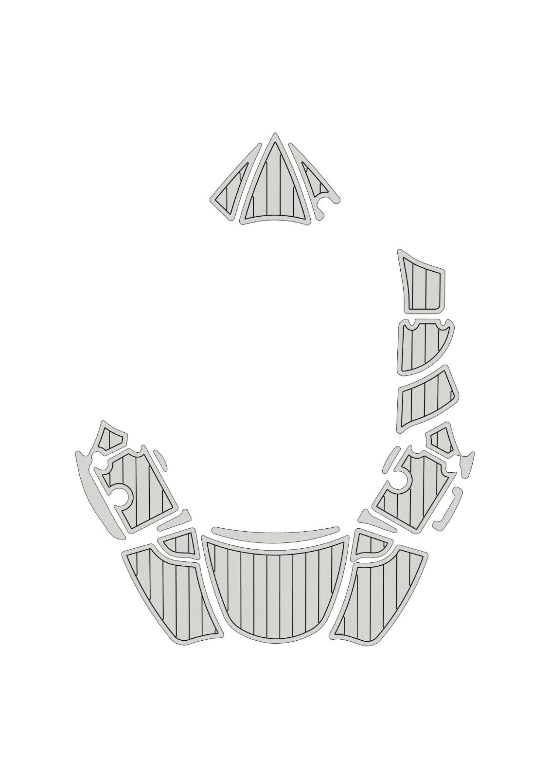 1 kit EVA foam faux teak boat flooring 2008-2011 Azure 298