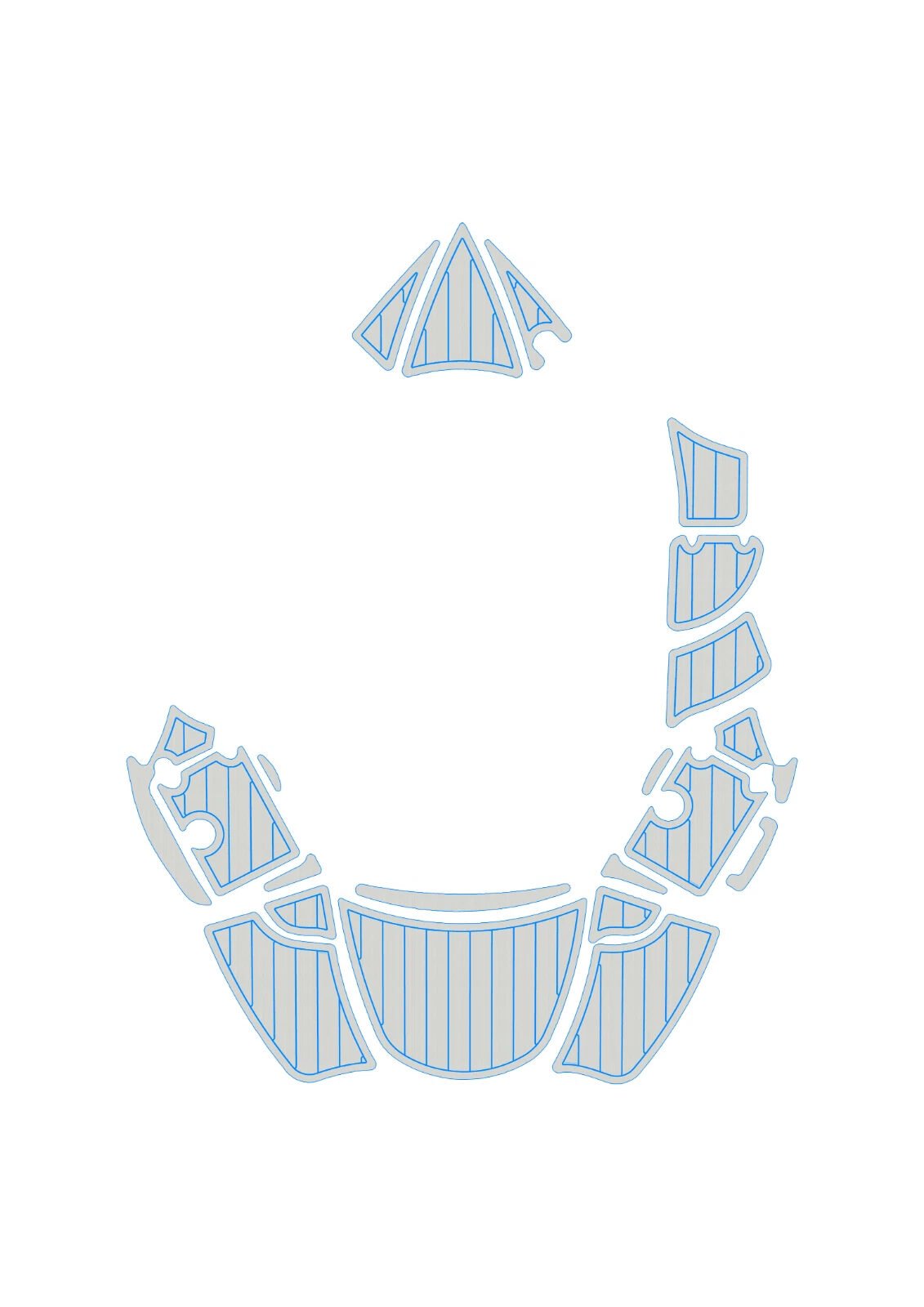 1 kit EVA foam faux teak boat flooring 2008-2011 Azure 298