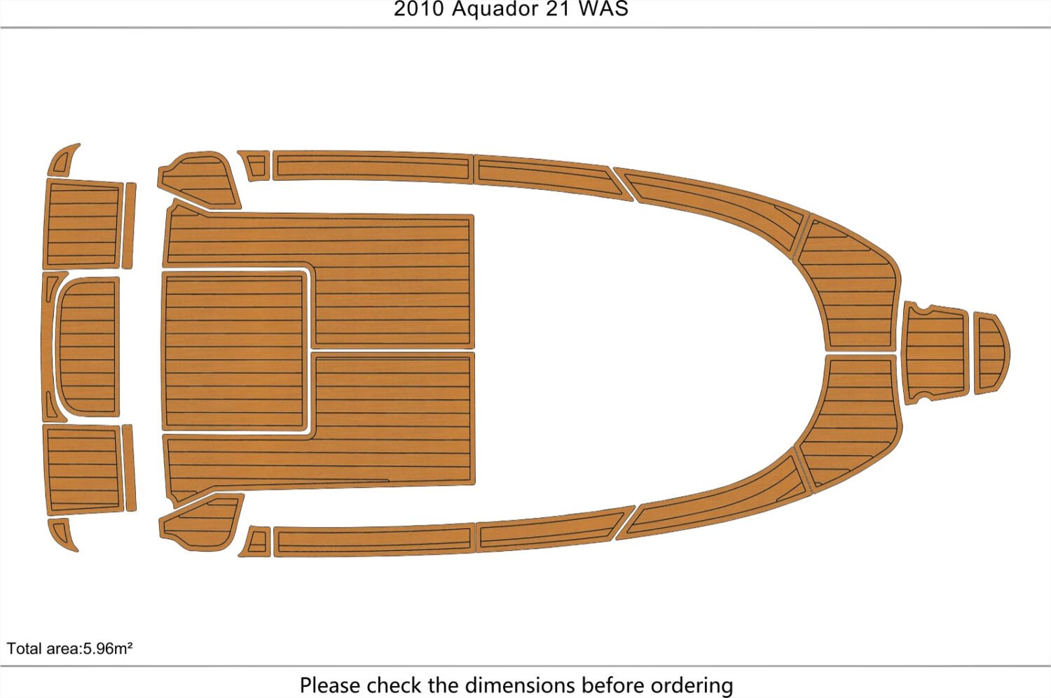 EVA foam faux teak boat flooring 2010 Aquador 21 WAS (2) 1 kit EVA foam faux teak boat flooring 2010 Aquador 21 WAS