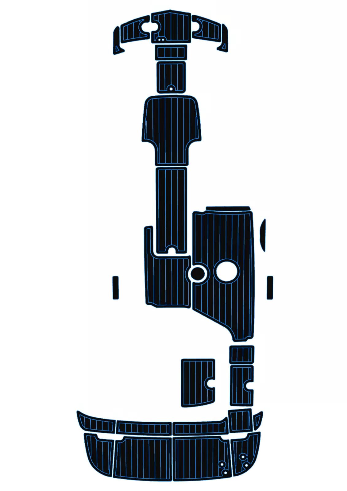 1 kit EVA foam faux teak boat flooring 2015-2018 Batliner 195