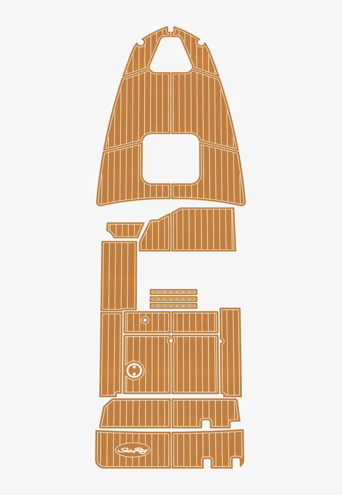 1 kit EVA foam faux teak deck flooring 1994 Sea Ray 230 Sundancer