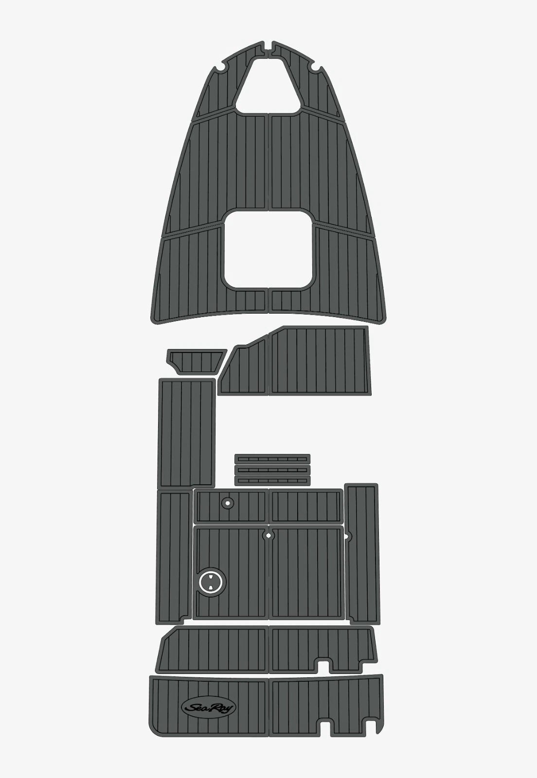 1 kit EVA foam faux teak deck flooring 1994 Sea Ray 230 Sundancer