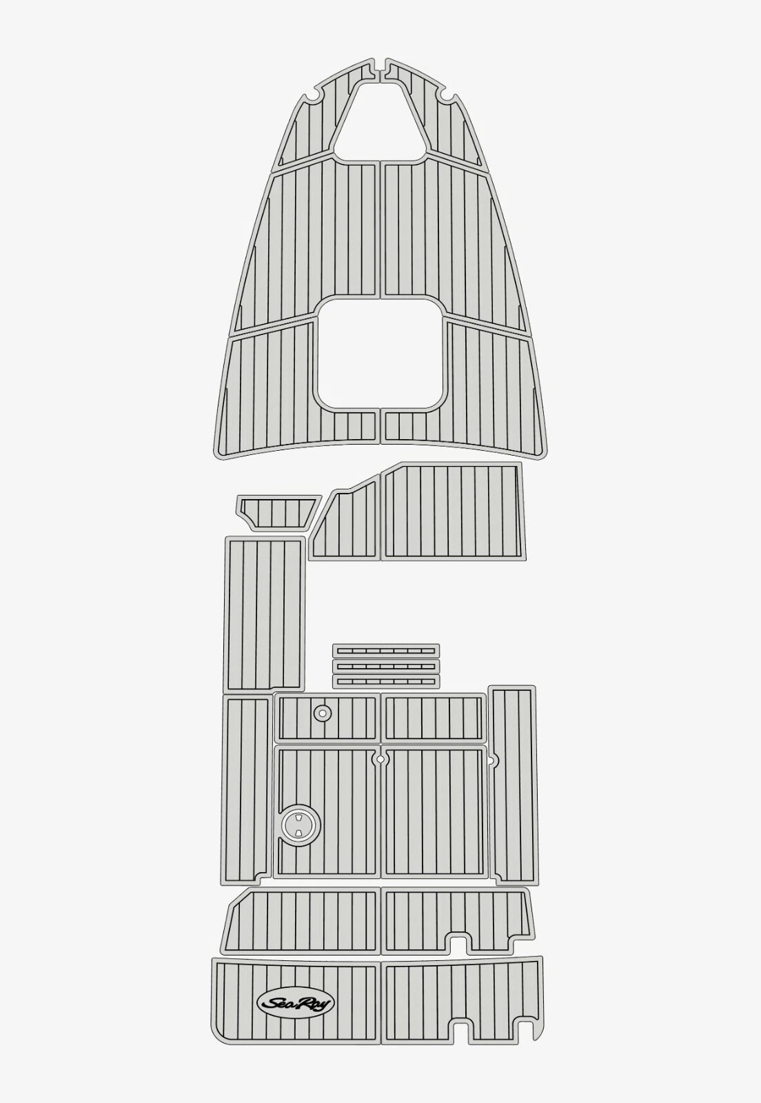 1 kit EVA foam faux teak deck flooring 1994 Sea Ray 230 Sundancer