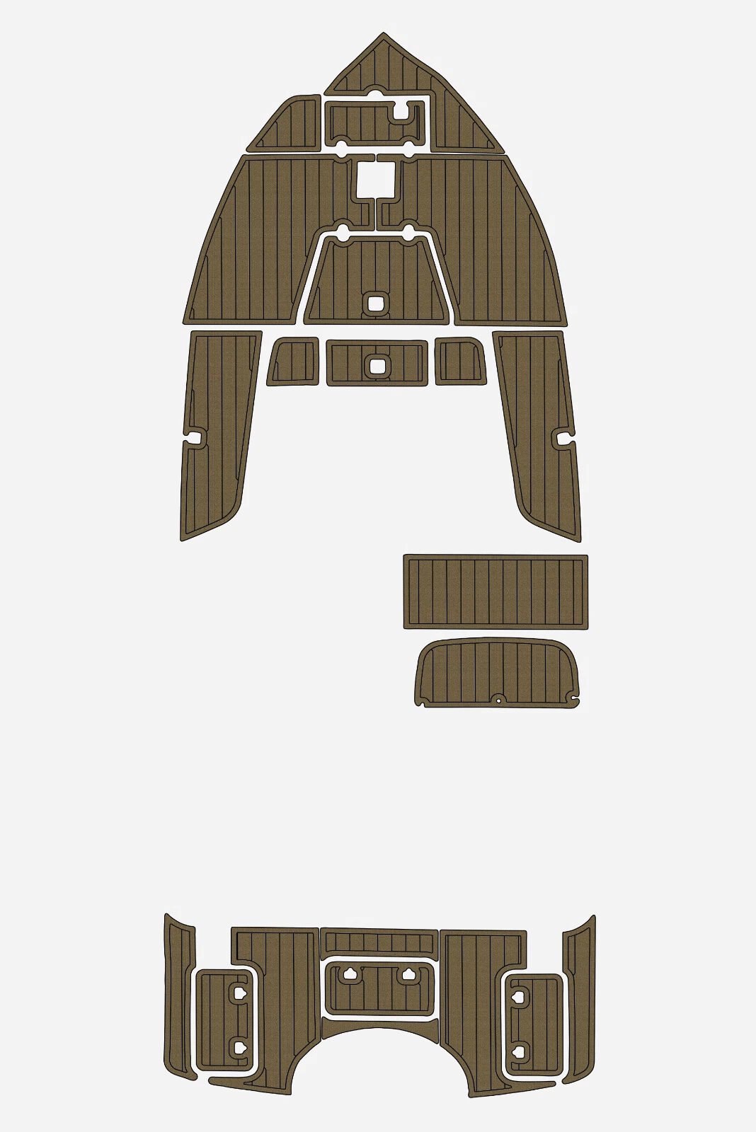 EVA foam faux teak deck flooring 2001-2004 Bay Stealth 2230 (12) 1 kit EVA foam faux teak deck flooring 2001-2004 Bay Stealth 2230