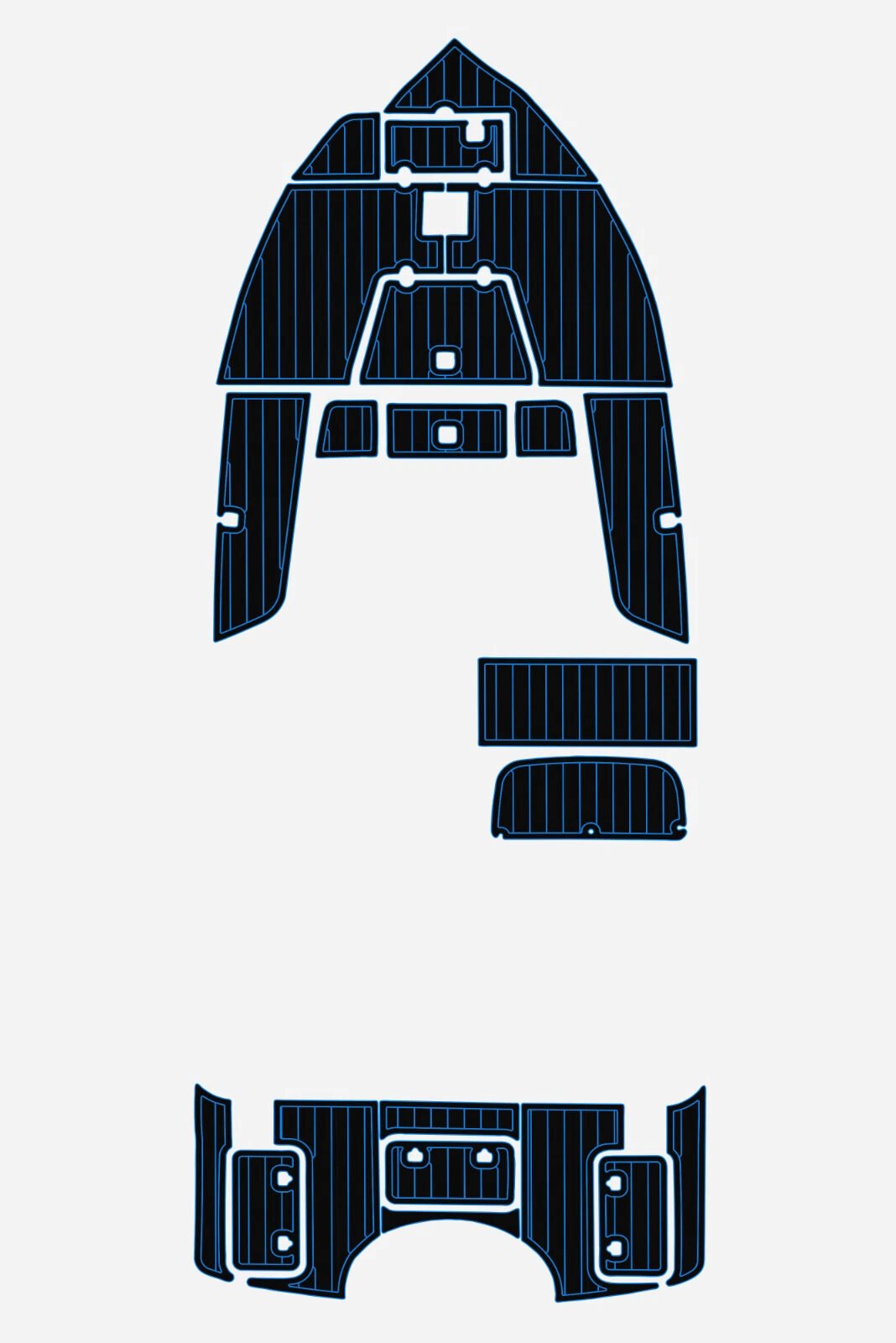 EVA foam faux teak deck flooring 2001-2004 Bay Stealth 2230 (4) 1 kit EVA foam faux teak deck flooring 2001-2004 Bay Stealth 2230