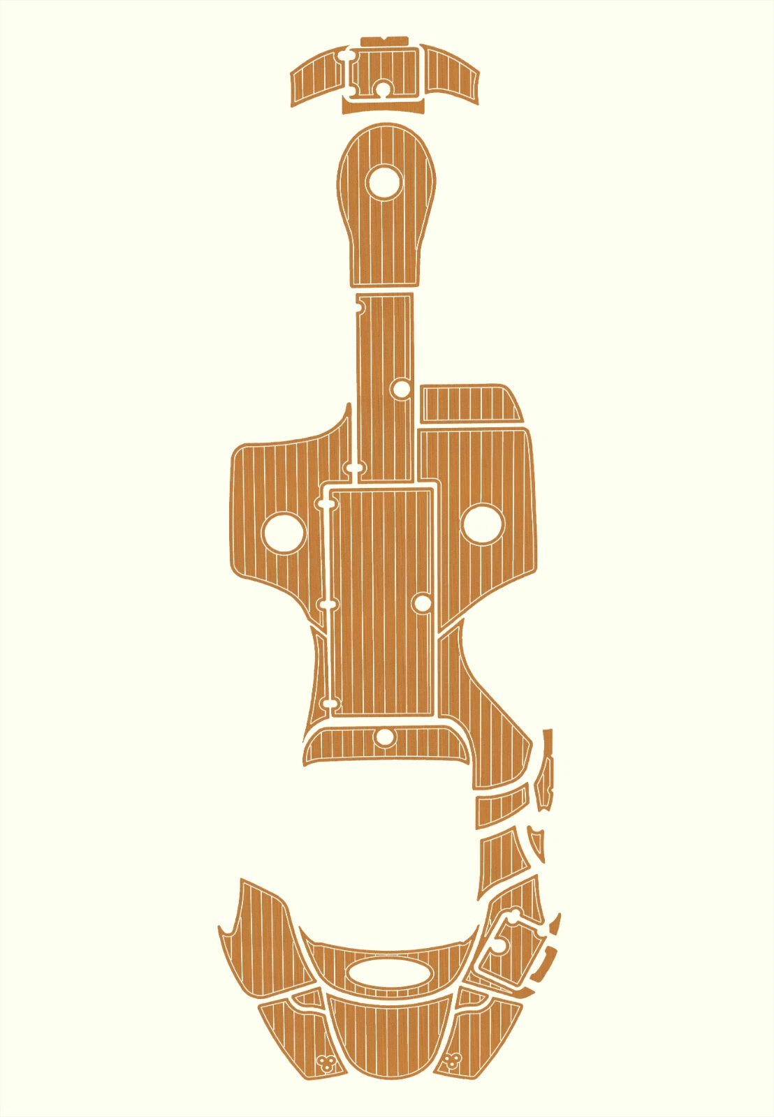 1 kit EVA foam faux teak deck flooring 2004-2009 Azure 240