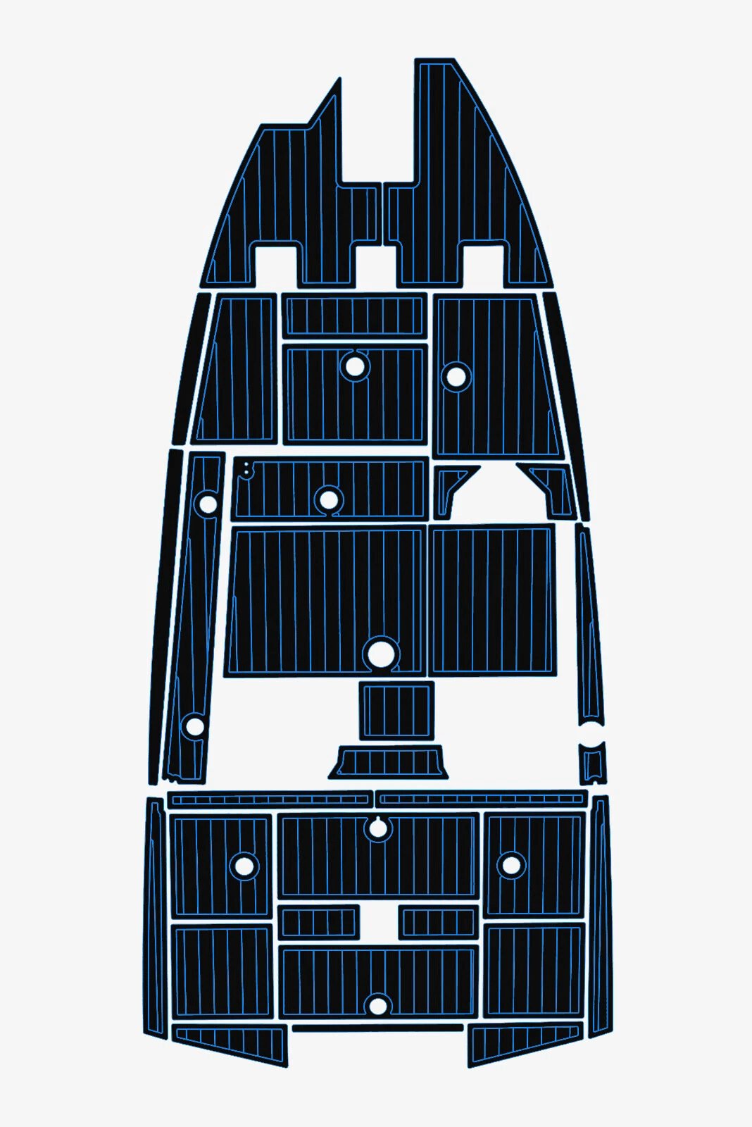 EVA foam faux teak deck flooring 2023 Avid 18XC (4) 1 kit EVA foam faux teak deck flooring 2023 Avid 18XC