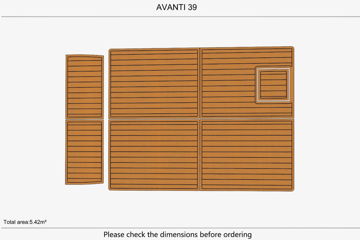 EVA foam faux teak deck flooring Avanti 39 (2) 1 kit EVA foam faux teak deck flooring Avanti 39