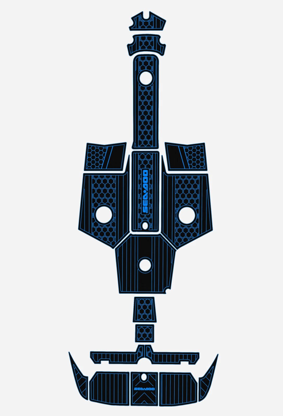 EVA foam faux teak flooring 2006-2012 Sea Doo 210 Challenger (12) 1 kit EVA foam faux teak flooring 2006-2012 Sea Doo 210 Challenger