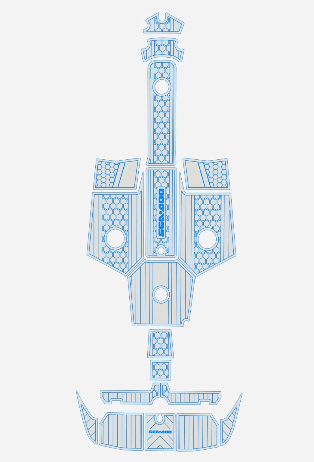 EVA foam faux teak flooring 2006-2012 Sea Doo 210 Challenger (13) 1 kit EVA foam faux teak flooring 2006-2012 Sea Doo 210 Challenger