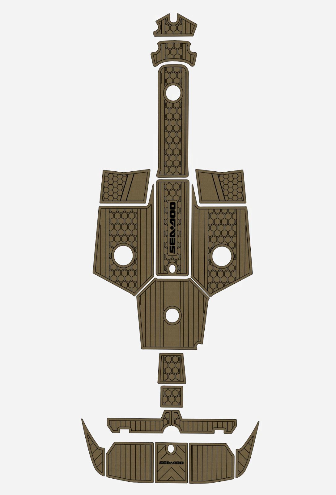 EVA foam faux teak flooring 2006-2012 Sea Doo 210 Challenger (15) 1 kit EVA foam faux teak flooring 2006-2012 Sea Doo 210 Challenger