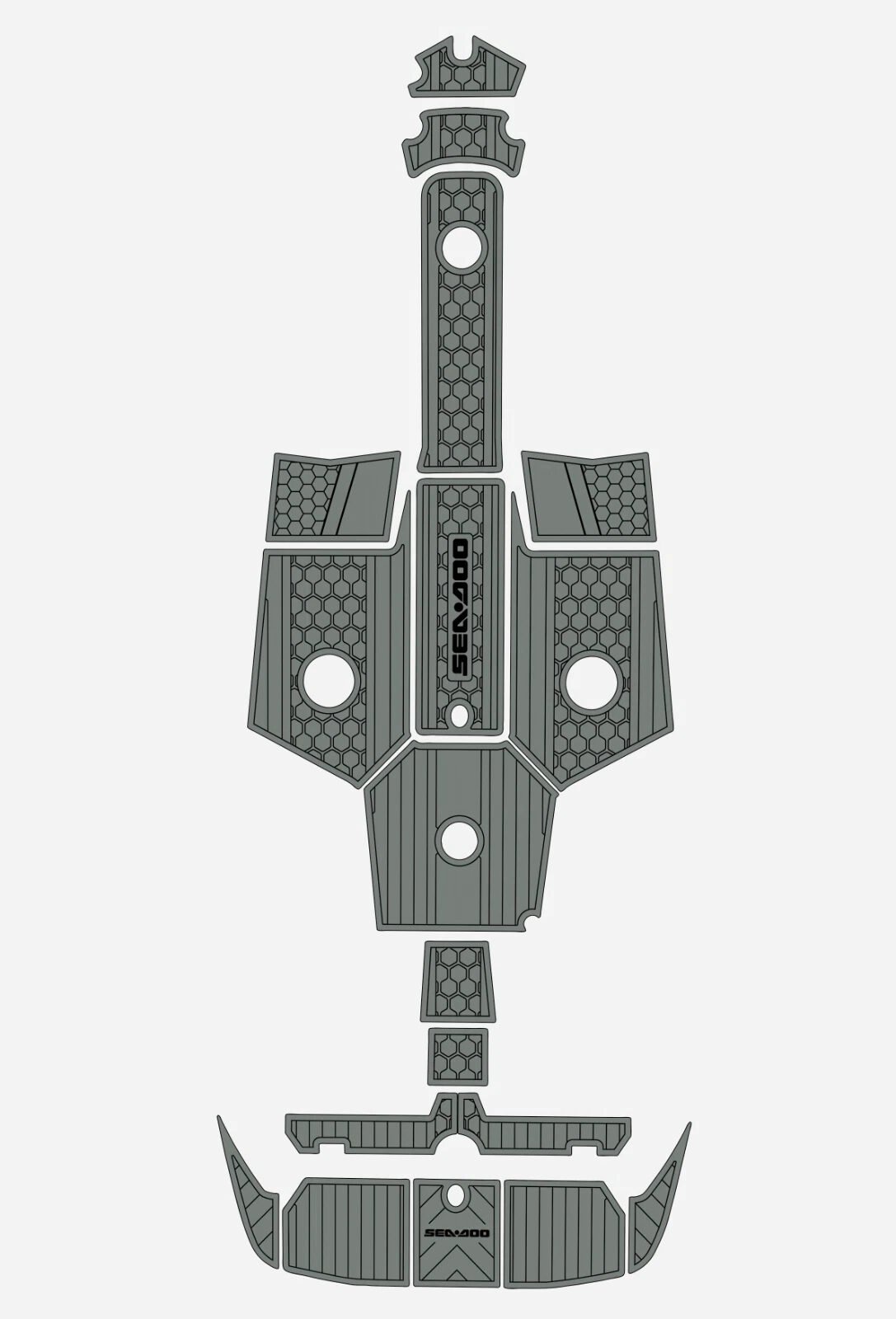 EVA foam faux teak flooring 2006-2012 Sea Doo 210 Challenger (3) 1 kit EVA foam faux teak flooring 2006-2012 Sea Doo 210 Challenger