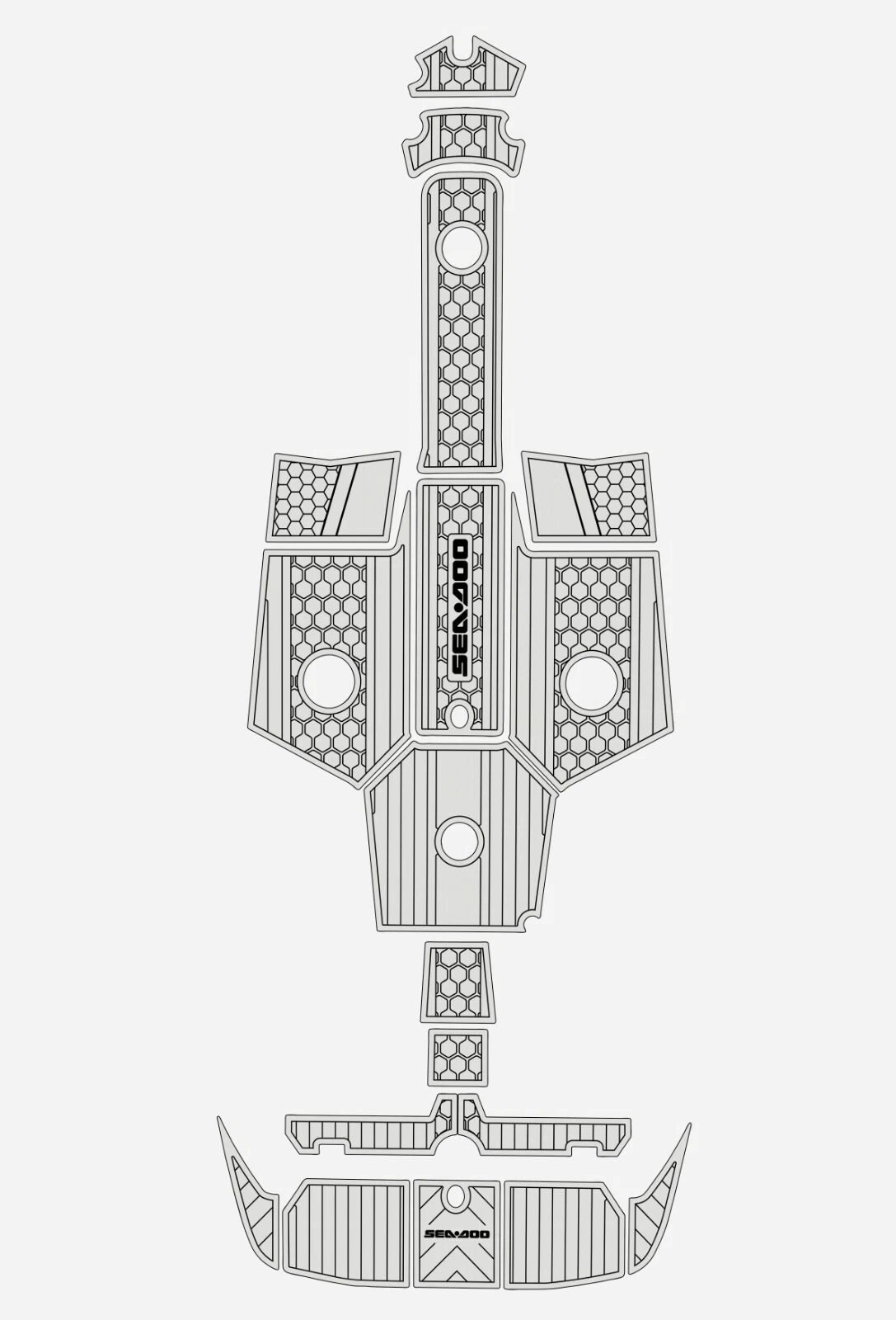 EVA foam faux teak flooring 2006-2012 Sea Doo 210 Challenger (6) 1 kit EVA foam faux teak flooring 2006-2012 Sea Doo 210 Challenger