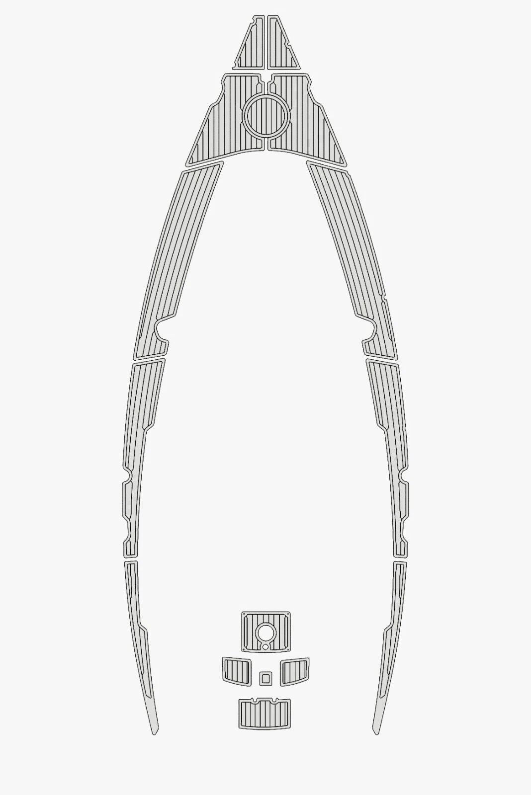 1 kit EVA foam faux teak marine flooring 2003 Bavaria 32
