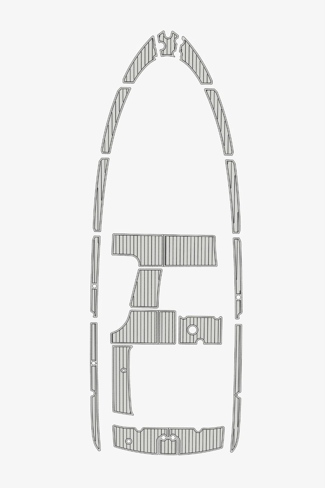 1 kit EVA foam faux teak marine flooring 2006 Bavaria 32 sport DC