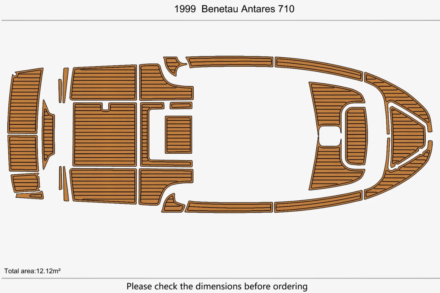 1 kit EVA foam marine deck flooring 1999 Beneteau Antares 710