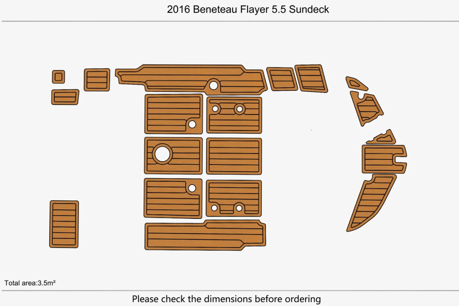 EVA foam marine deck flooring 2016 Beneteau Flayer 5.5 Sundeck (2) 1 kit EVA foam marine deck flooring 2016 Beneteau Flayer 5.5 Sundeck