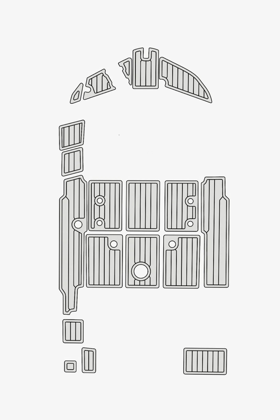 EVA foam marine deck flooring 2016 Beneteau Flayer 5.5 Sundeck (9) 1 kit EVA foam marine deck flooring 2016 Beneteau Flayer 5.5 Sundeck