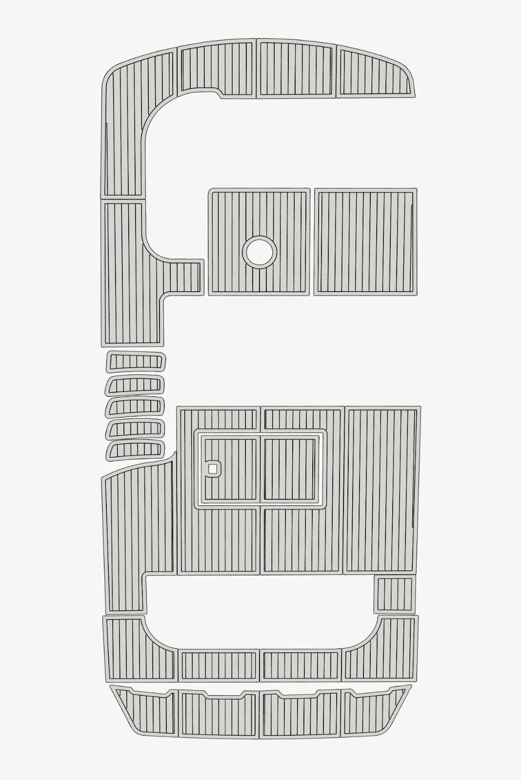 EVA foam marine decking 1993-1998 Sea Ray 440 Express Bridge (8) 1 kit EVA foam marine decking 1993-1998 Sea Ray 440 Express Bridge