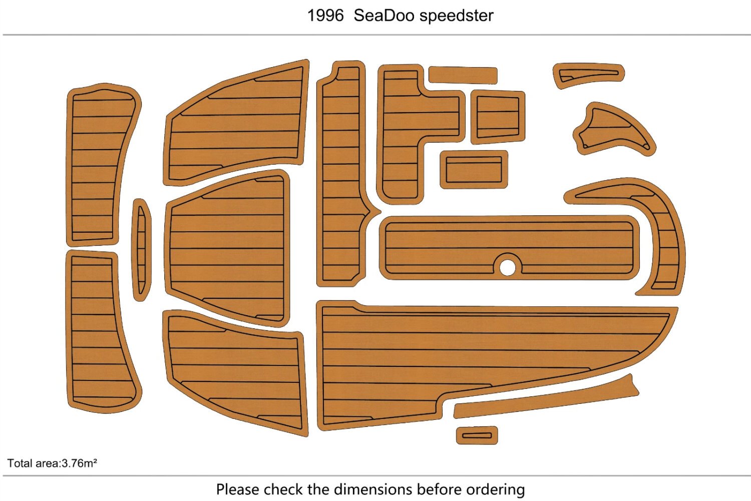 1 Kit EVA foam marine flooring 1996 Sea Doo speedster