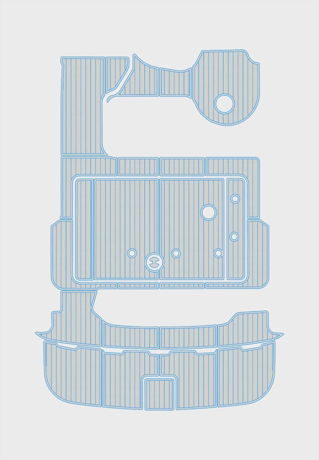 1 Kit EVA foam marine flooring 1997-2000 Sea Ray 400 Sundancer