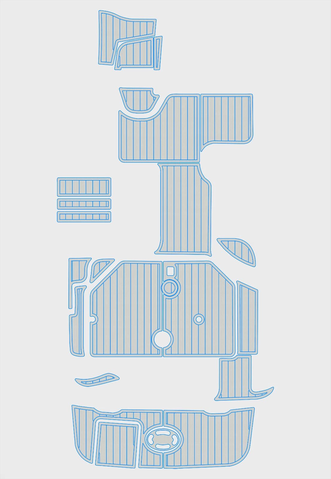 EVA foam marine flooring 2002-2004 Sea Ray 260 Sundancer (9) 1 Kit EVA foam marine flooring 2002-2004 Sea Ray 260 Sundancer