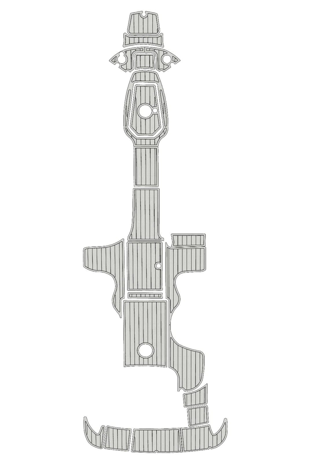 EVA foam marine flooring 2002-2007 Sea Ray 270 Sundeck (15) 1 Kit EVA foam marine flooring 2002-2007 Sea Ray 270 Sundeck