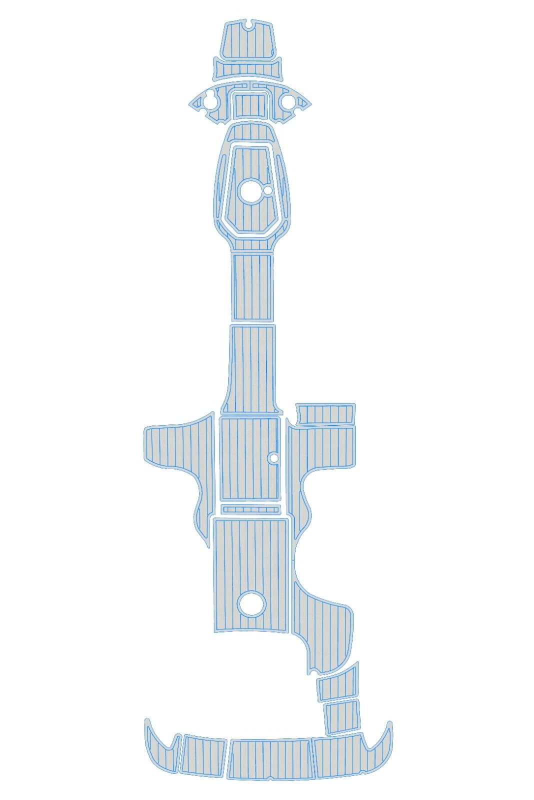 EVA foam marine flooring 2002-2007 Sea Ray 270 Sundeck (16) 1 Kit EVA foam marine flooring 2002-2007 Sea Ray 270 Sundeck