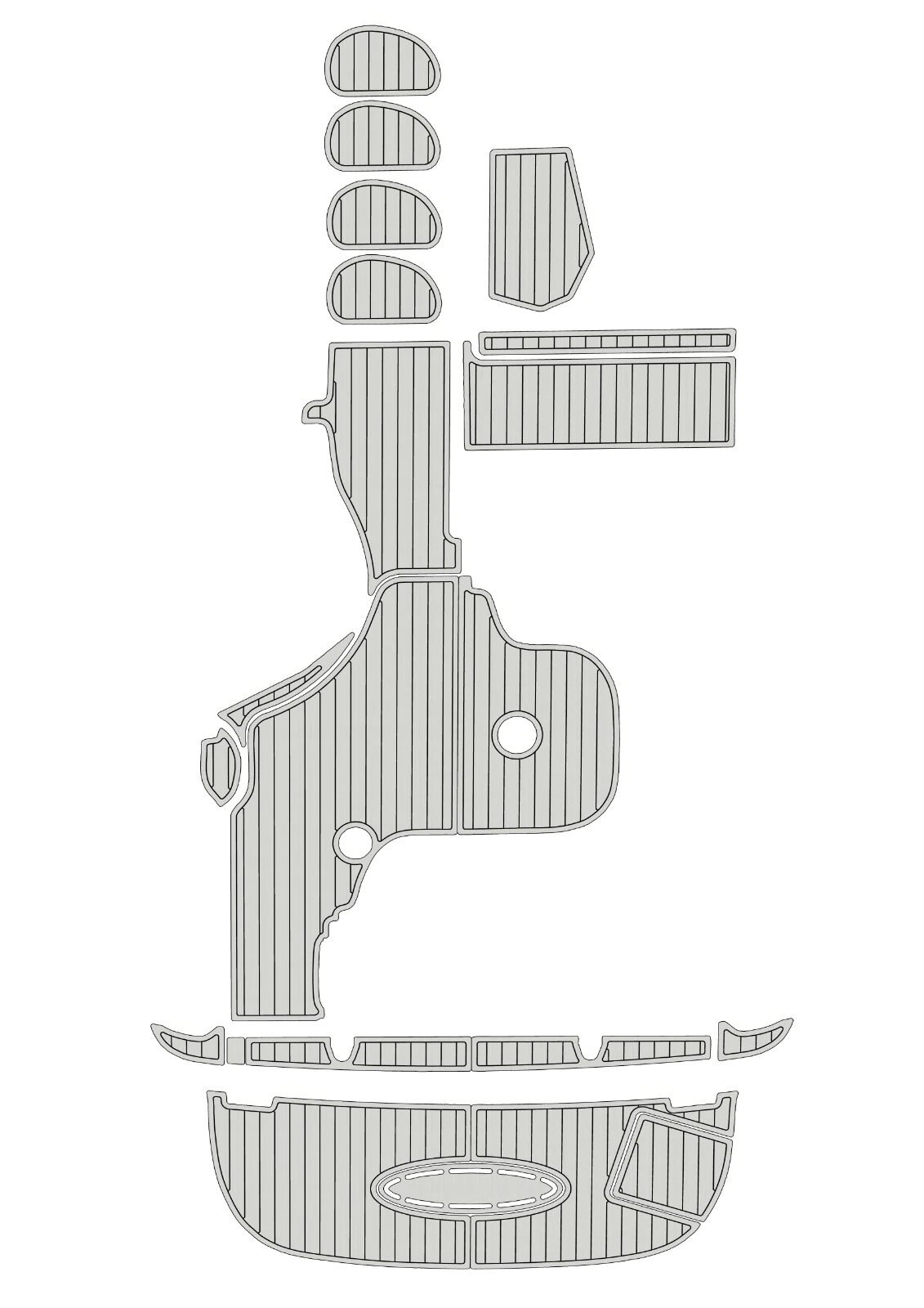 1 Kit EVA foam marine flooring 2002-2007 Sea ray 320 Sundancer