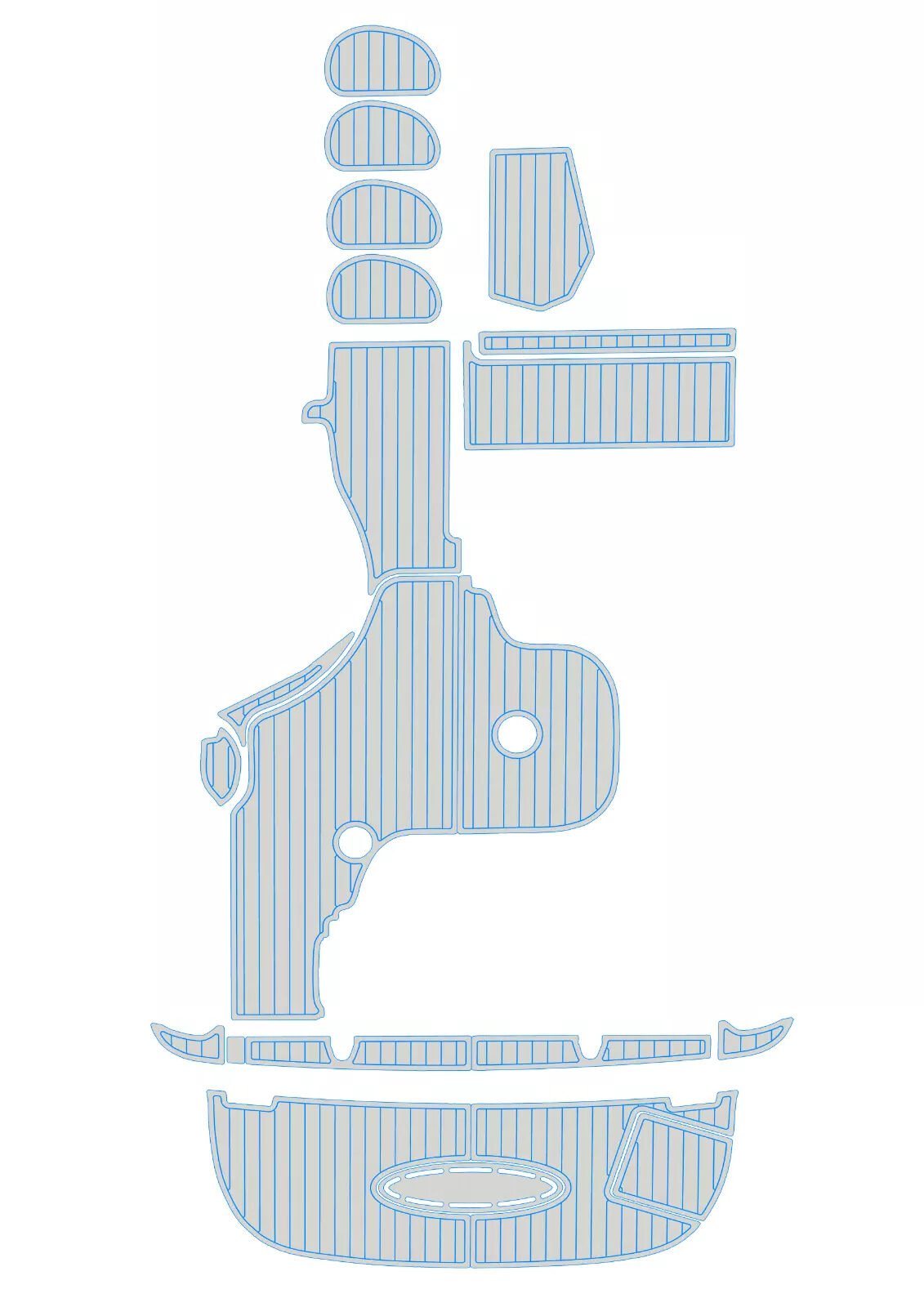 1 Kit EVA foam marine flooring 2002-2007 Sea ray 320 Sundancer