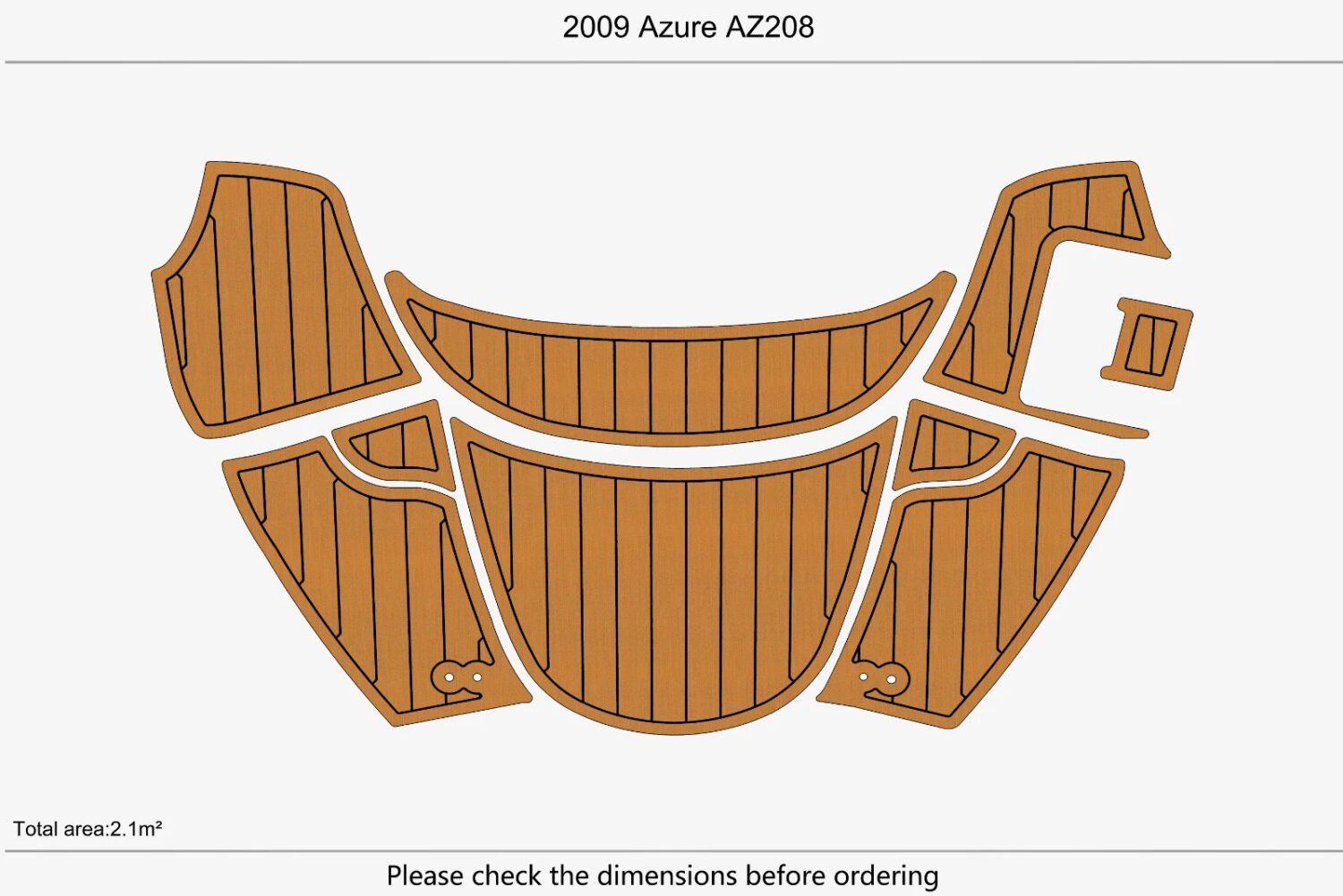 EVA foam marine flooring 2009 Azure AZ208 (2) 1 kit EVA foam marine flooring 2009 Azure AZ208