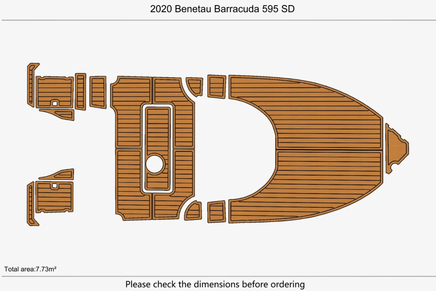 EVA foam marine flooring 2020 Benetau Barracuda 595 SD (2) 1 kit EVA foam marine flooring 2020 Benetau Barracuda 595 SD