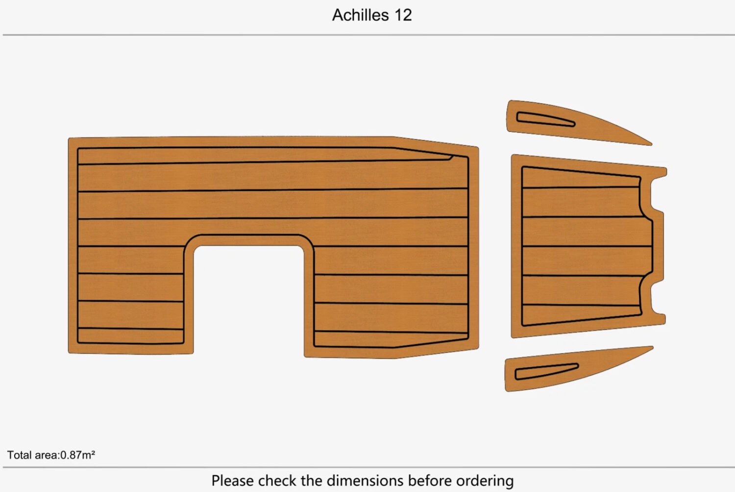 EVA foam teak deck flooring Achilles 12 (2) 1 kit EVA foam teak deck flooring Achilles 12