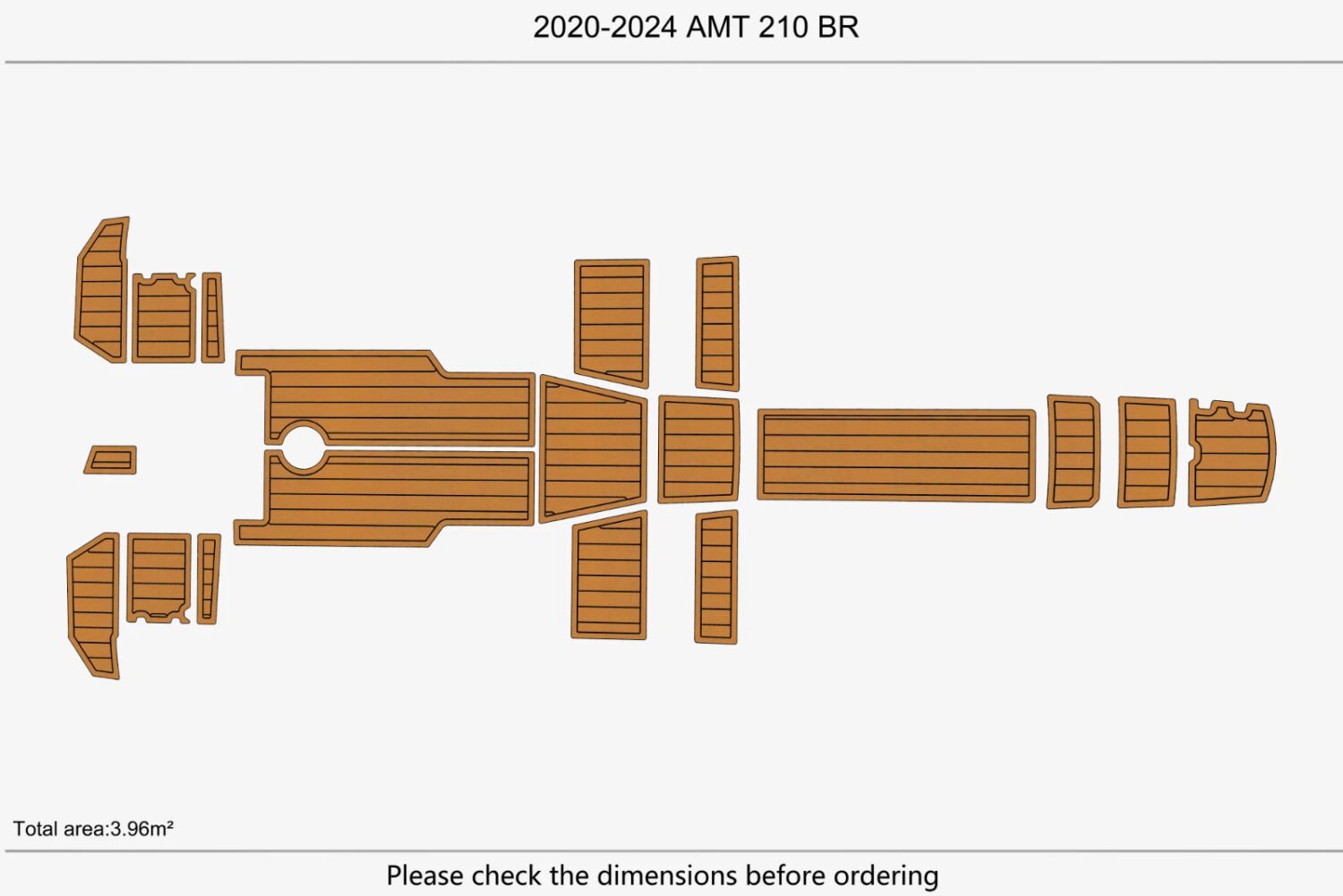 EVA foam teak flooring 2020-2024 AMT 210 BR (2) 1 kit EVA foam teak flooring 2020-2024 AMT 210 BR