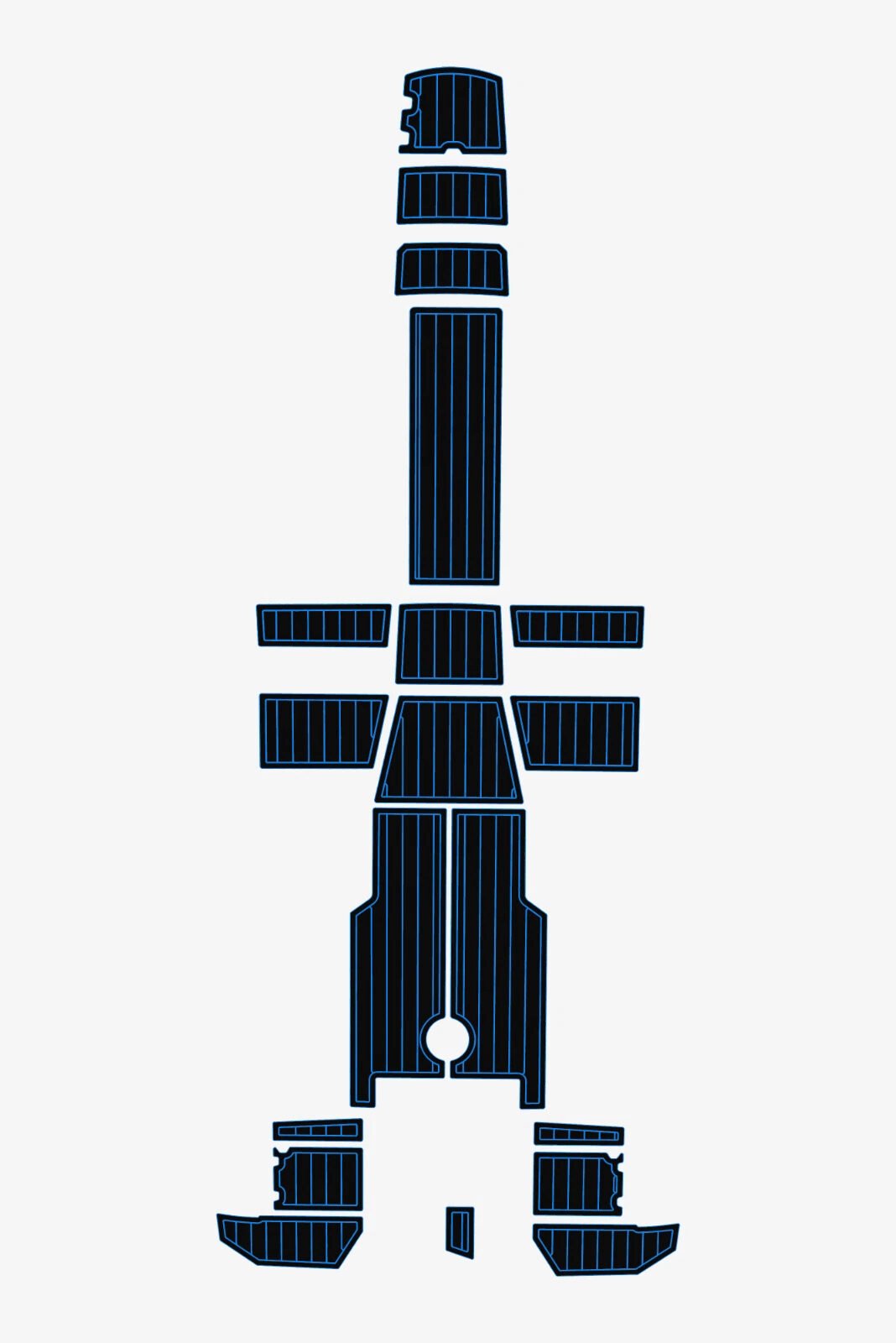 EVA foam teak flooring 2020-2024 AMT 210 BR (4) 1 kit EVA foam teak flooring 2020-2024 AMT 210 BR