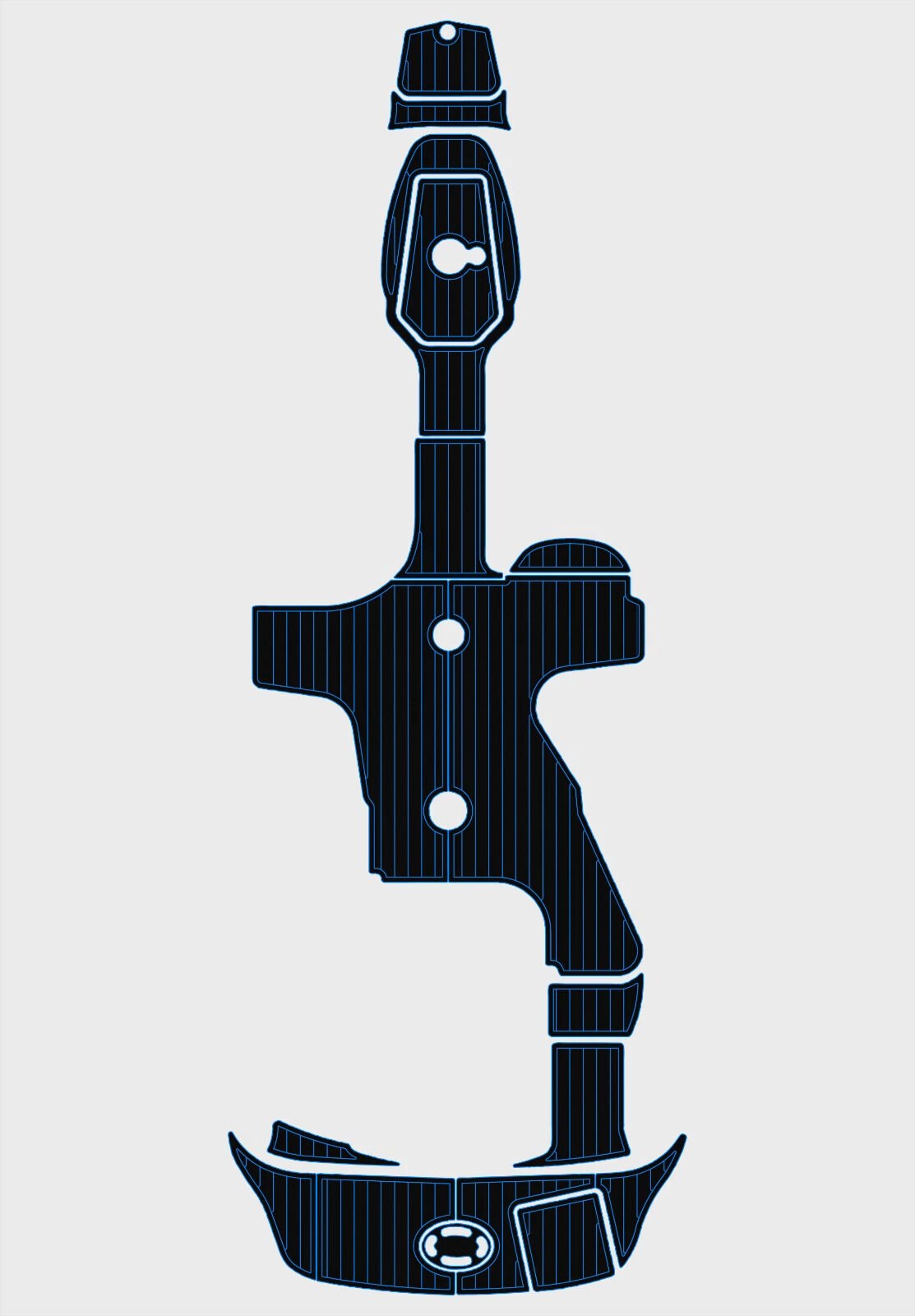 1 Kit EVA foam boat flooring Faux Teak Deck 2002-2008 Sea Ray 220 Sundeck